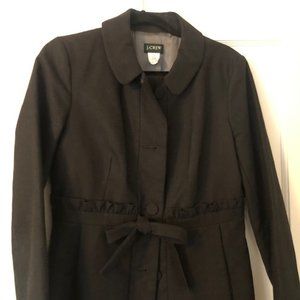 J. Crew Long Black Day Coat